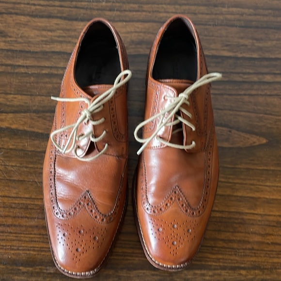Cole Haan, men’s 9, Modern Essentials Wingtip Oxford in British Tan, dress shoe - Picture 7 of 15